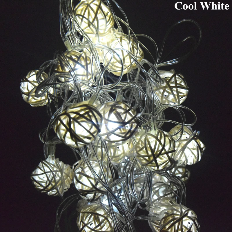 AIFENG Rattan Ball Led String Light 10 20Led 38Leds Rattan Fairy Light Holiday Light For Christmas Wedding Party Decorative Lamp