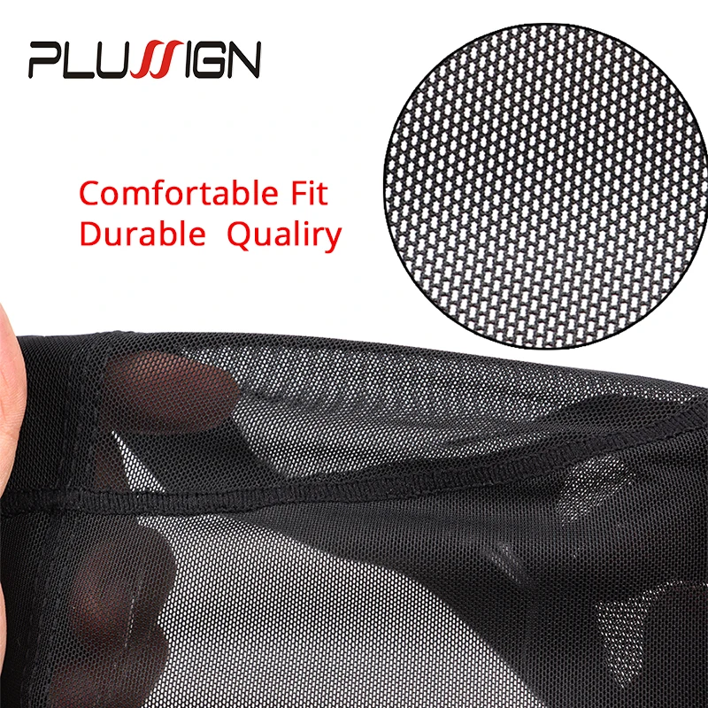 Online Plussign Baru U Mesh Wig Topi dengan Mono Bersih Realistis Bahan untuk Membuat Wig U Bagian Wig Topi hitam Tengah Ukuran Topi Kubah