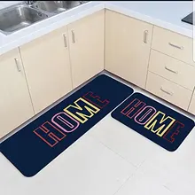 2 шт. Кухня коврики и ковры набор Love домой слово Темно-синие дома Deocr Non Skid области Бегун Коврики Ковер