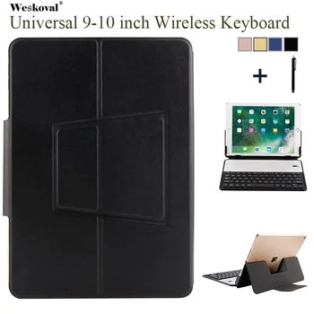 

9'' 10''Keyboard Case For Microsoft ASUS Lenovo Huawei Tablet Universal Wireless Bluetooth Flip Leather Stand Cover+Stylus