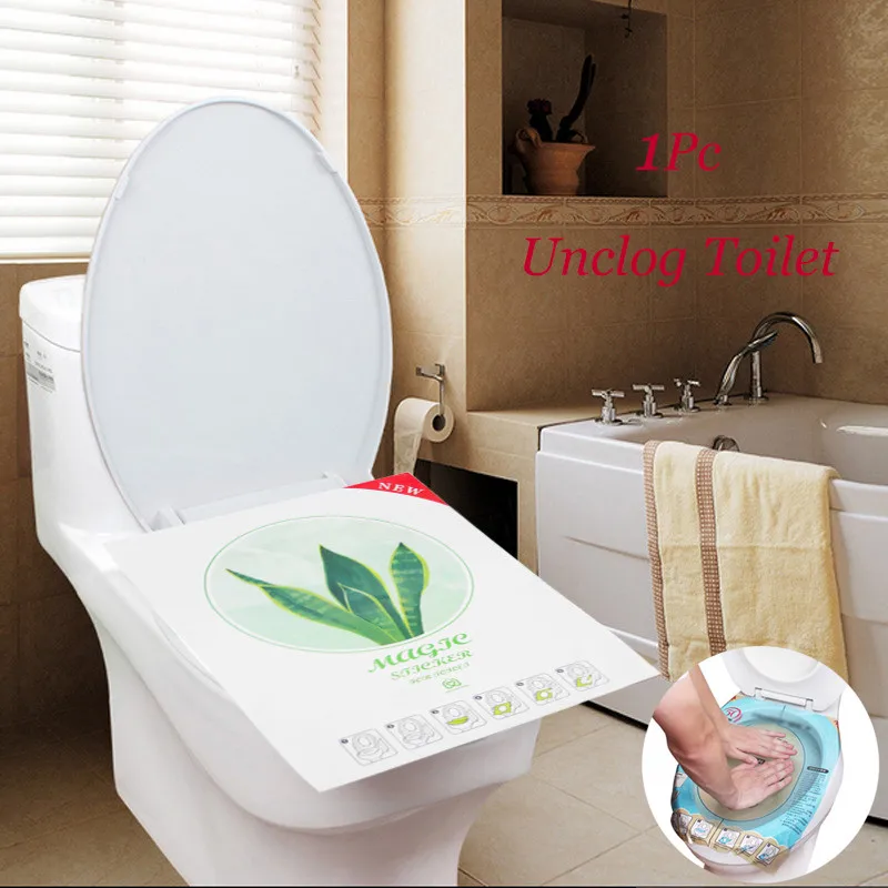 

Unclog Toilet Disposable Sticker Plunger Dredge Easy Fix Clogged Sticker