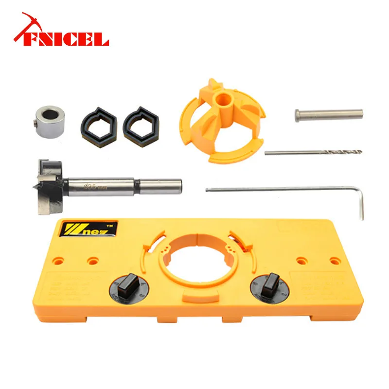 

NEW 35MM Cup Style Hinge Boring Jig Drill Guide Set Door Hole Template For Kreg Tool Woodworking Tools DropShipping