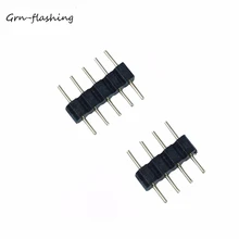 GRN-FLASHING 10 шт. 4 Pin RGB/5PIN коннектор RGBW pin иглы мужской тип двойной для RGB/RGBW 5050 3528 2811 светодиодные полосы аксессуары