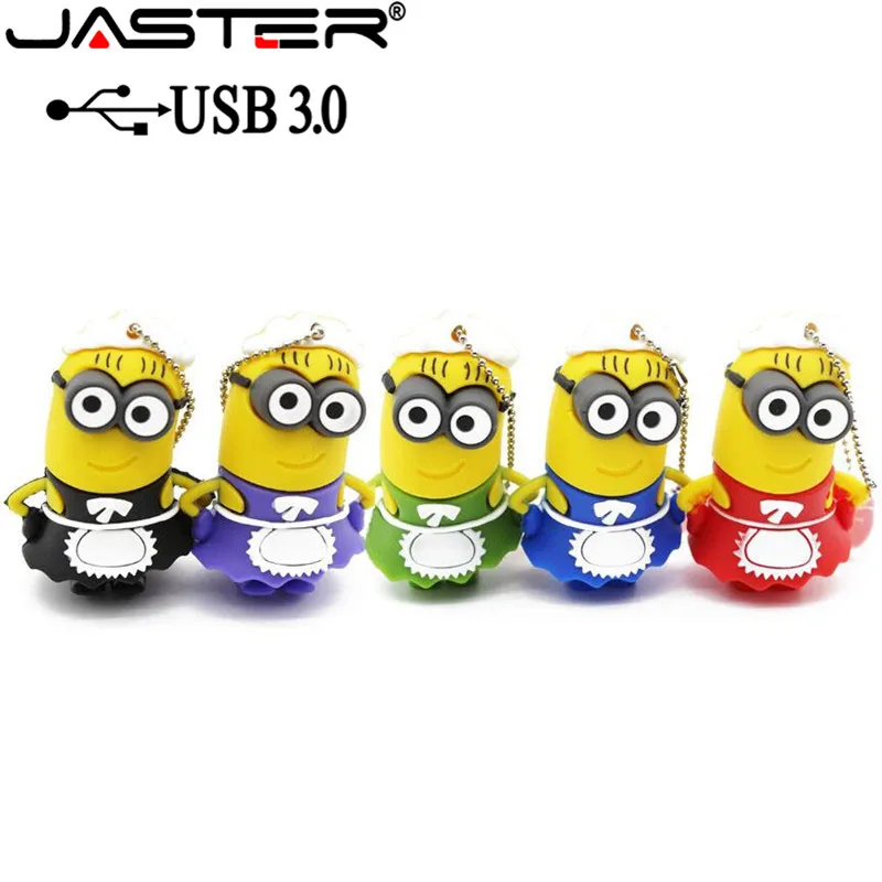 

JASTER 3.0 minions usb flash disk 100% real capacity pen drive memory stick despicable me2 servant girl maid style U disk