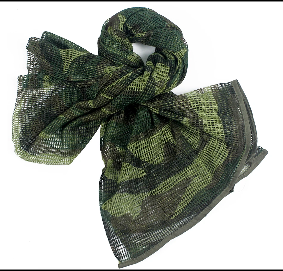 ReFire Gear Arab Military Tactical Mesh Scarf Men US Army Soldiers Combat Camouflage Scarves Conceal Camo Shawl Veil Scarf 190cm mens head wrap bandana