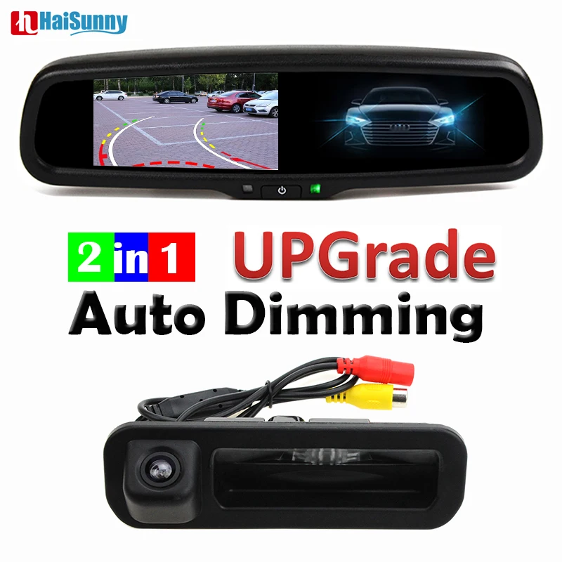 HaiSunny Moving guading Line Автомобильная камера заднего вида + 4 3 &quotАвтоматическое