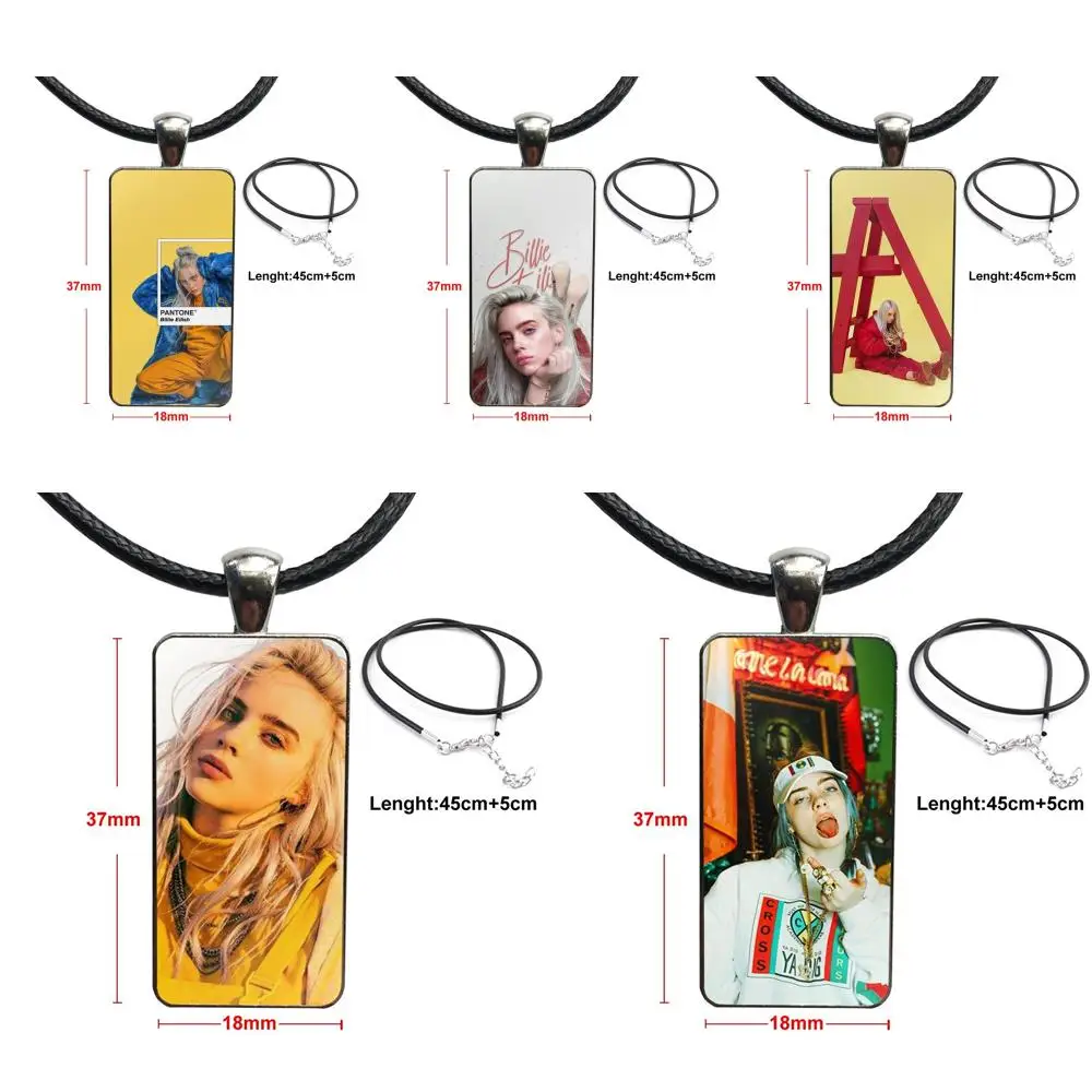 

Glass Pendant Galaxy Pendant Necklace Women Steel Plated Necklaces Jewelry For Women Gift Hot Music Singer Billie Eilish