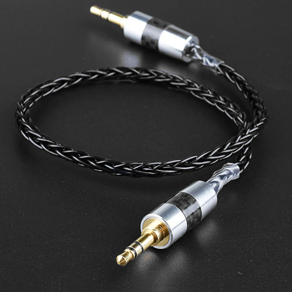 3 5mm Jack Aux Audio Cable Male To Male For Samsung Galaxy S8 Car Headphone Copper And Silver Mixed Aux Cable 0 3m 0 5m 1 2m