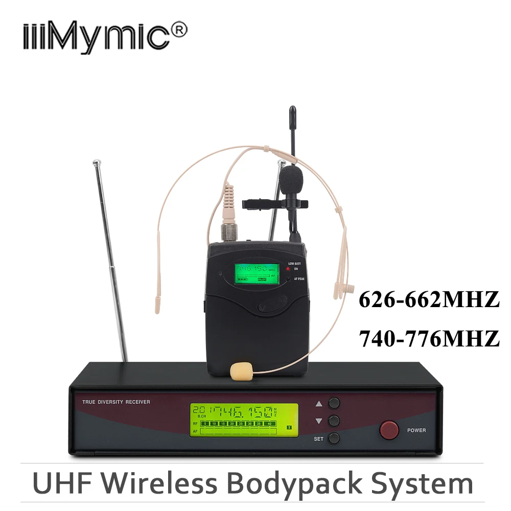 UHF профессиональный беспроводной головной микрофон системы 122 G2 бодипак+ гарнитура+ нагрудный микрофон для сцена, караоке DJ