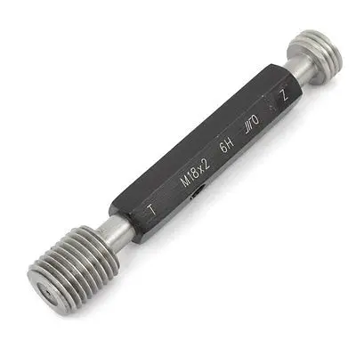 

M18 x 2 6H Steel Pipe Thread Plug Gage Go/No Go Gauge Gaging Tool