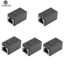 5 pces rj45 acoplador inline cat7 cat6 cat5e ethernet adaptadores de cabo de rede
