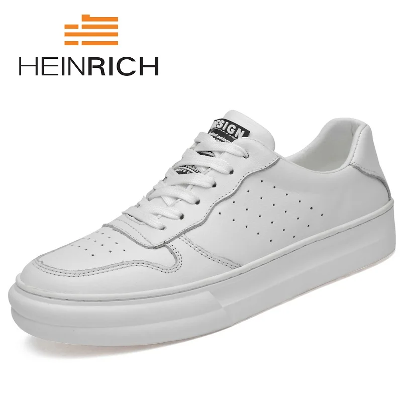 

HEINRICH Summer Men Casual Shoes Breathable Large Size Mens Shoes For Lace-Up Luxury Fashion Flat Shoes Sapatenis Masculino