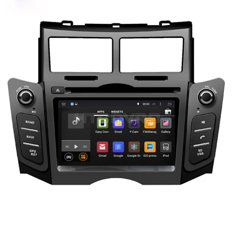 Best YMODVHT 6.2inch 4G Octa Core Android 9.0 7.1 Car DVD GPS for Toyota Yaris 2005-2007 2008 2009 2010 2011Black/Silver Radio Stereo 2