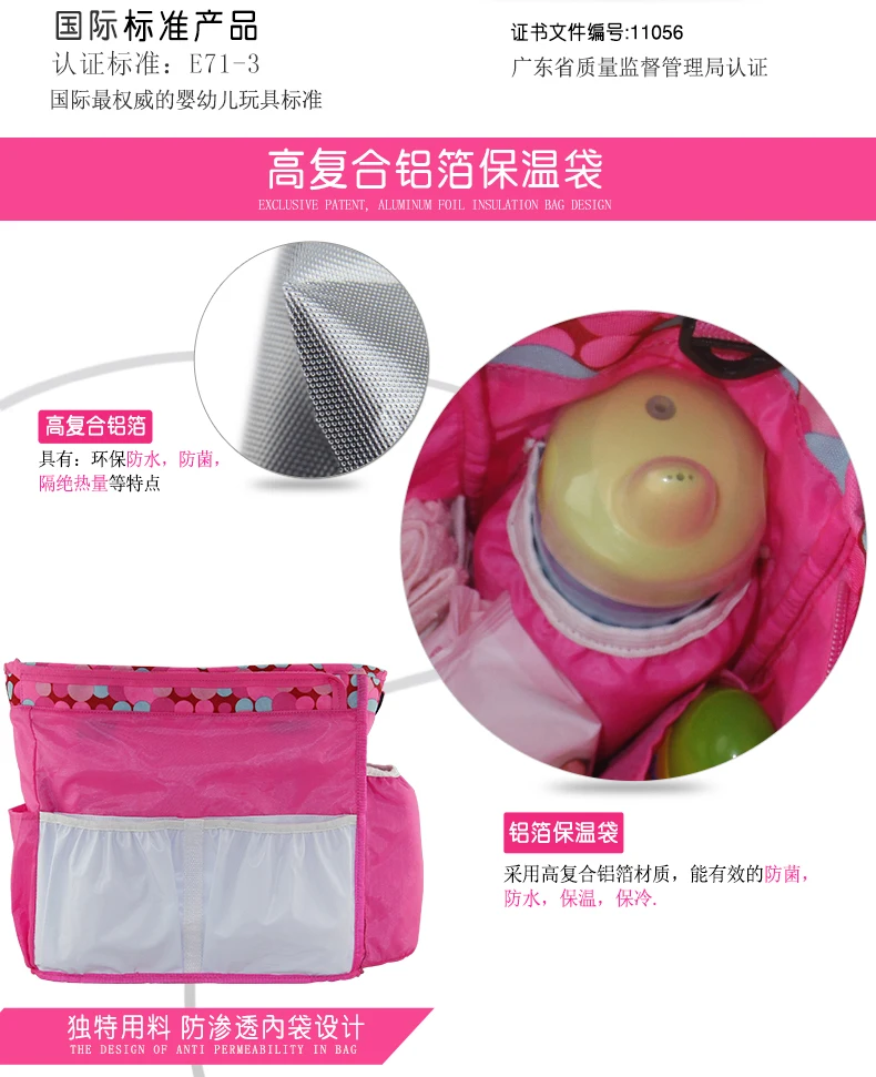 Heine Бесплатная доставка 2019 модная сумка водонепроницаемый детский подгузник мешок многофункциональная сумка для мам подгузник сумки для