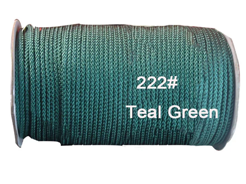 

3mm Teal Green Colorfast Rattail Satin Braid Nylon Cord+DIY Jewelry Macrame Rope Shamballa Earring Beading Cords Accessories