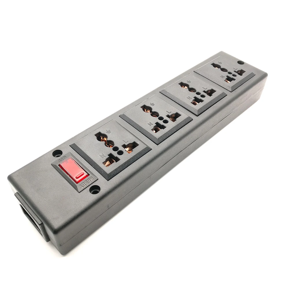 

New 4-Outlet Universal socket with overload protector,Circuit Breaker Switch,4 Ways Outlet extend PDU power strip