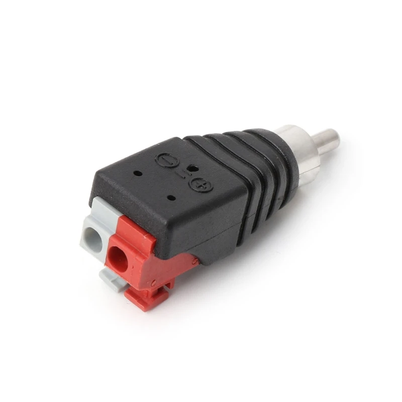 

Speaker Wire A/V Cable to Audio Male RCA Connector Adapter Jack Press Terminal