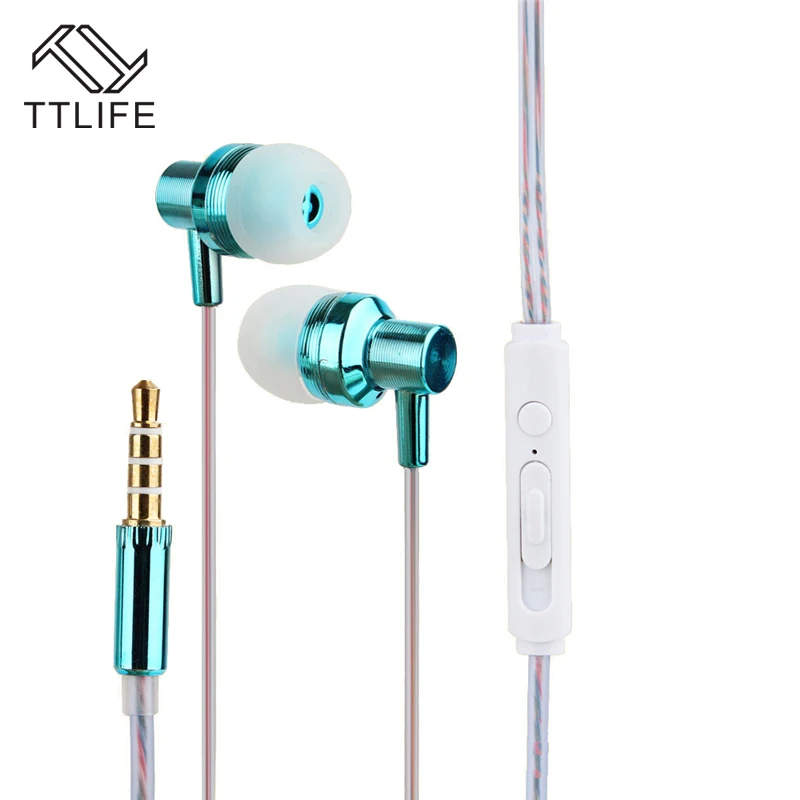 TTLIFE Wired Colorful Sports Earphones X46M HiFi Fashion Tune Music In ear Original Headset With