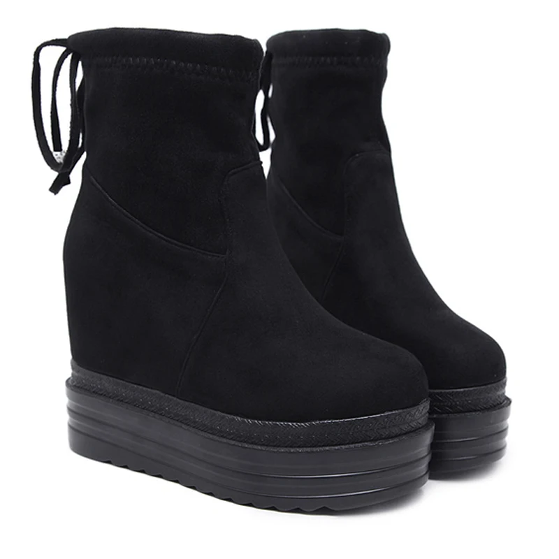 wide width wedge ankle boots