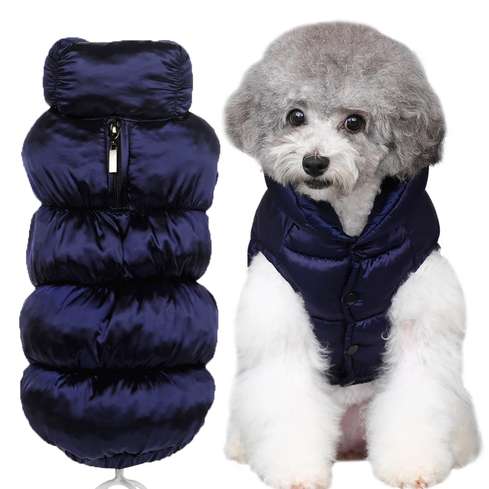 

Petalk Autumn Winter Dog Coat Teddy Pet Snowsuit Skiing Coat Cat Jacket Clothes with Leash Hole XS S M L XL