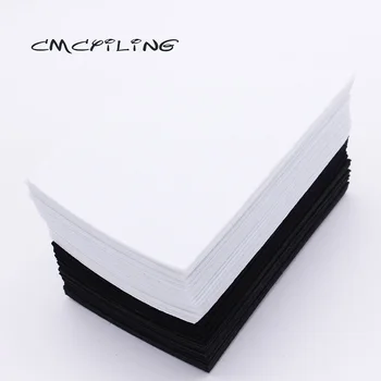 

CMCYILING 40 Pcs/lot 10*15cm Black White Felt Fabric 1 MM Thickness Polyester Cloth For DIY Crafts Scrapbook Felt Sheets