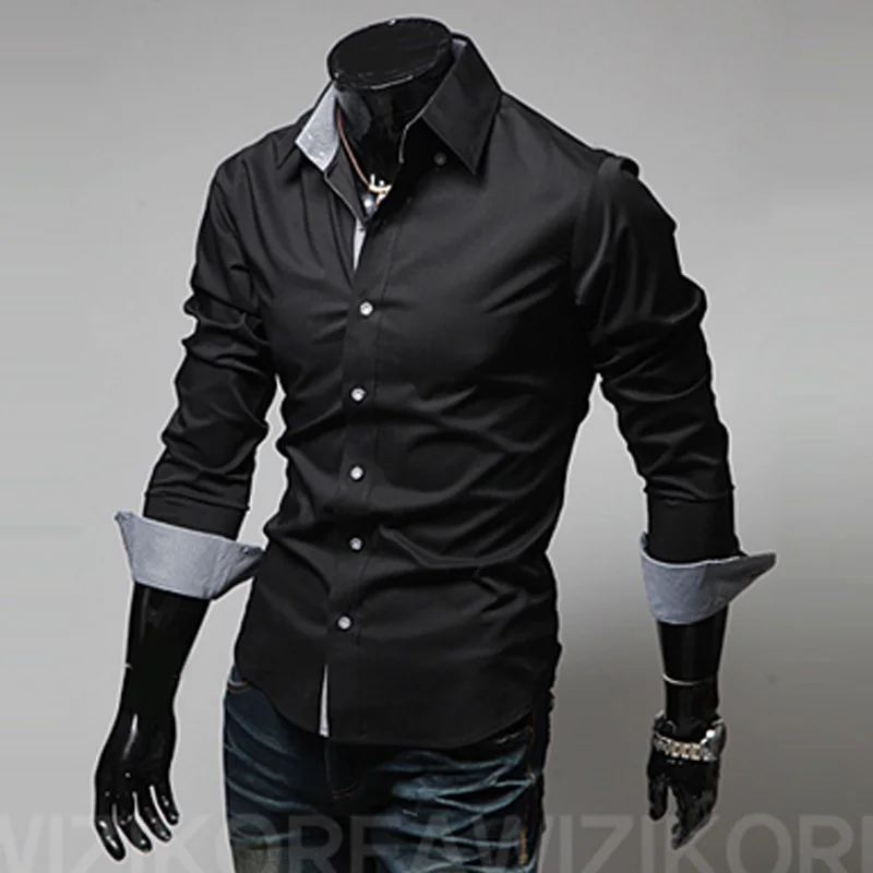 mens casual shirt fashion new designer slim fit long sleeve classic shirts men size 3xl male shirts chemid se homme mens casual shirt fashion new designer slim fit long sleeve classic shirts men size 3xl male shirts chemid se homme