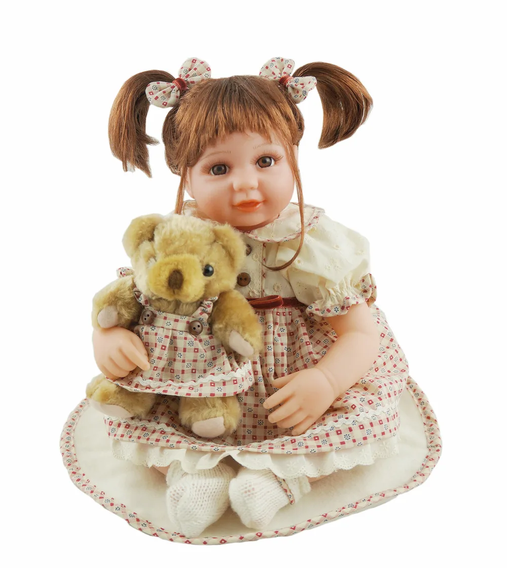  Cosette Baby Dolls 16In. Cute Children Toy with Little Bear for Bedroom Decoration - 32819203352