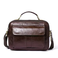 Fshion мужской портфель из натуральной кожи деловая сумка-шоппер кожаная сумочка для ноутбука Мужская сумка через плечо сумка-мессенджер