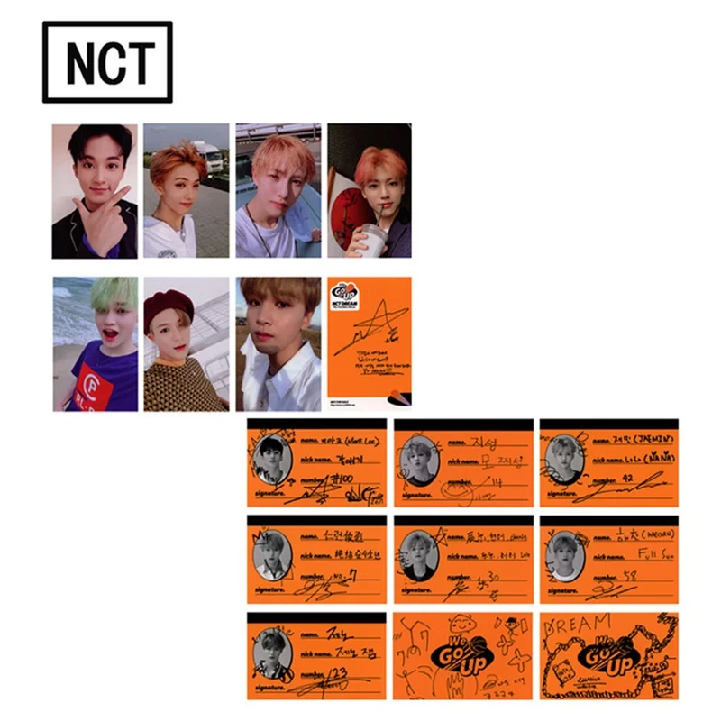 

7pcs/set K-POP NCT DREAM 2018 Mini 2 Album We Go Up Self Made Lomo card Autograph Photocard Paper Cards