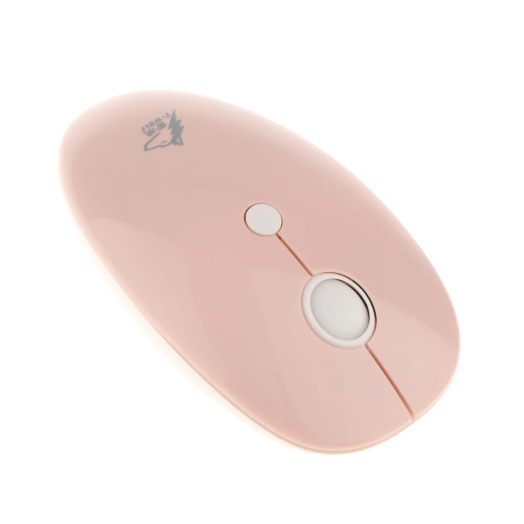 Slim Wireless Mouse with USB Receiver Less Noise Optical Mice  Pink