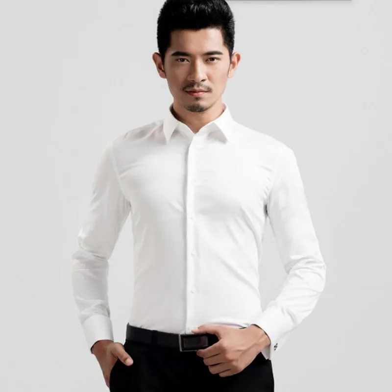 Aliexpress.com : Buy Latest men wedding pure color long sleeve shirt of ...