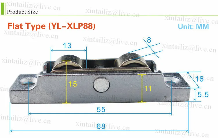 [YL-XLP88] 88 СЕРИЯ двойной плоский тип пластиковые стальные двери окна с роликом колеса двери шкив