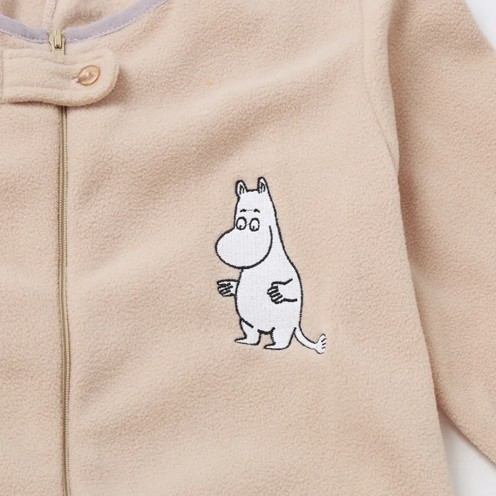 Moomin/ г. Весенний флисовый комбинезон для дома; флисовый комбинезон с Муми-троллями и длинными рукавами; розовый и голубой флисовый комбинезон с рисунком; romer; Детский комбинезон на молнии