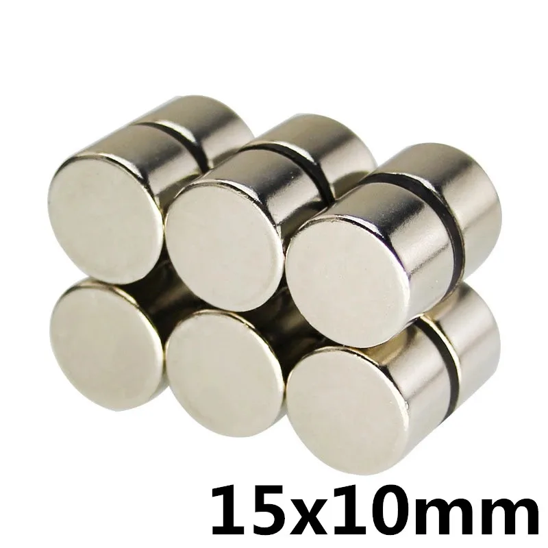 5pcs 15x10 mm Bulk Small Round NdFeB Neodymium Disc Dia 15mm x