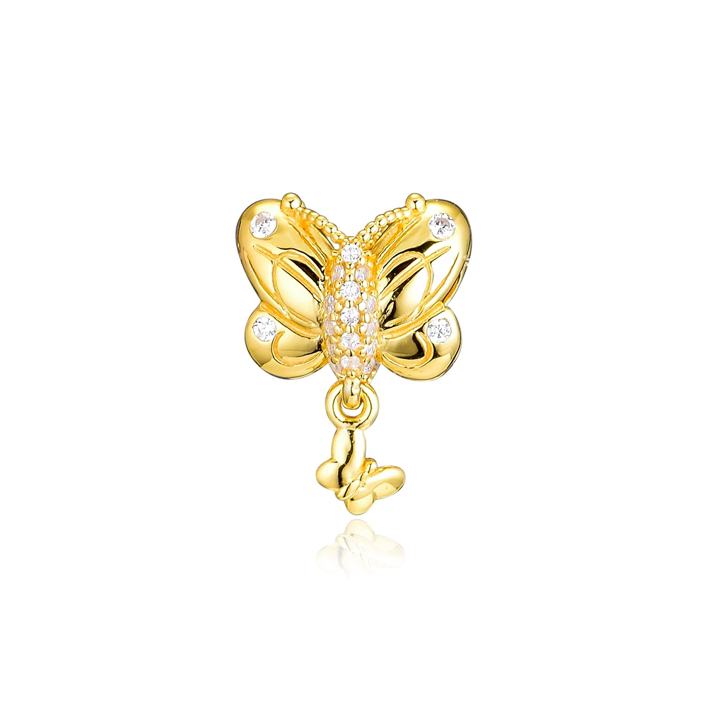 

CKK Silver 925 Jewelry Shine Decorative Butterfly Charm Sterling Silver Beads Fits Original Bracelets & Bangle