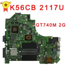 Hot selling for ASUS K56CB motherboard K56CM Rev 2.0 Intel 2117 CPU 2GB PM GT740M Fully Tested Main Board