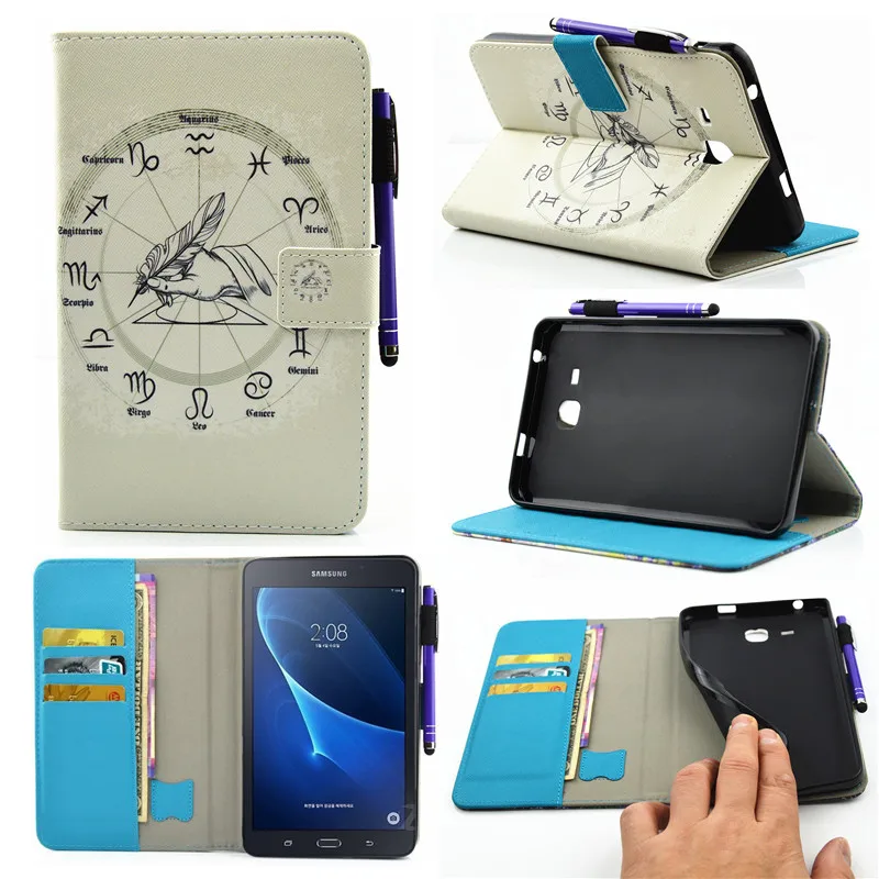 Кошка с принтом совы для samsung Galaxy Tab A A6 2016 7 0 T280 T285 SM чехол Flip Стенд Кожа PU защитный