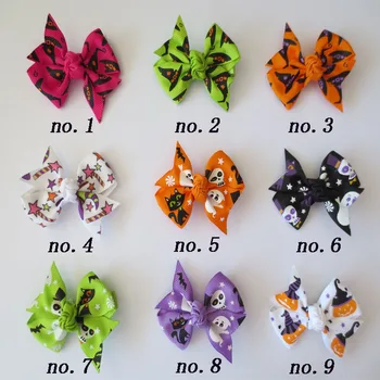 

50 BLESSING Good Girl 2.5" Wing Hair Bow Clip Halloween Accessories Wholesale