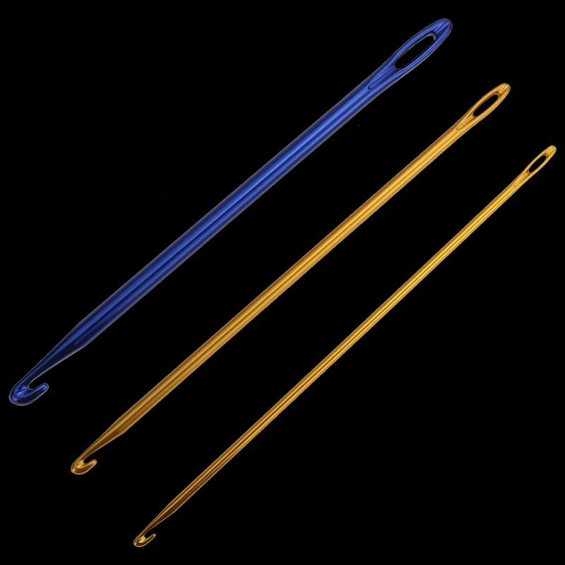 3 шт. алюминиевый Tunisian крючок для вязания крючком, спицы для вязания, инструмент для ручного вязания