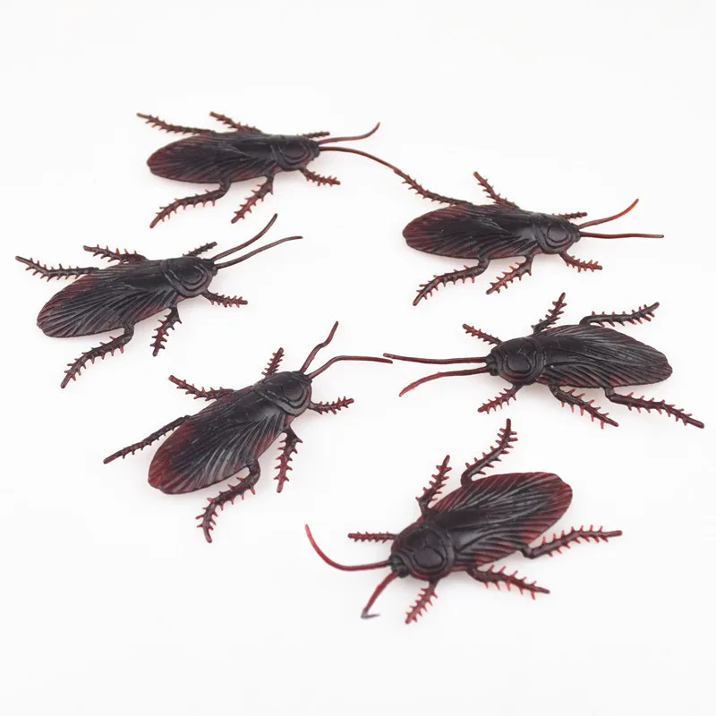 10 шт. поддельные тараканы прикол сувенир таракан Хэллоуин реквизит кляп шутка новинка игрушки для детей - Цвет: Australian cockroach