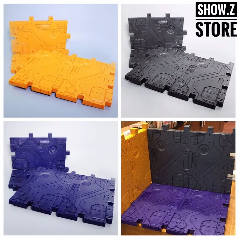 

[Show.Z Store] Magic Scenery Display Bases 4 Pieces (Grey, Purple, Yellow) Transformation Action Figure