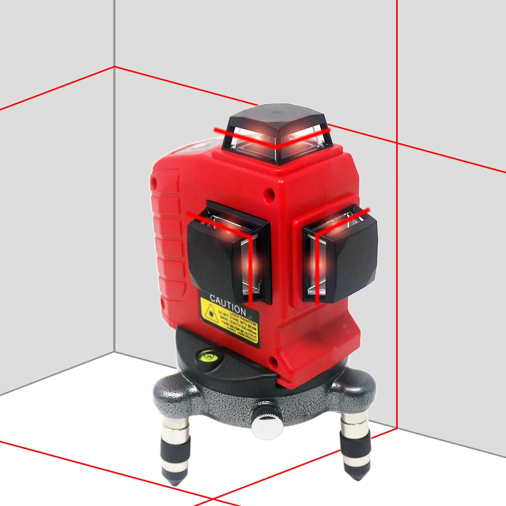 

12 lines 3D Red Laser Level 360 degree Auto Self-Leveling Laser Levels Wall Meter Vertical Horizontal Laser Beam Line Tool