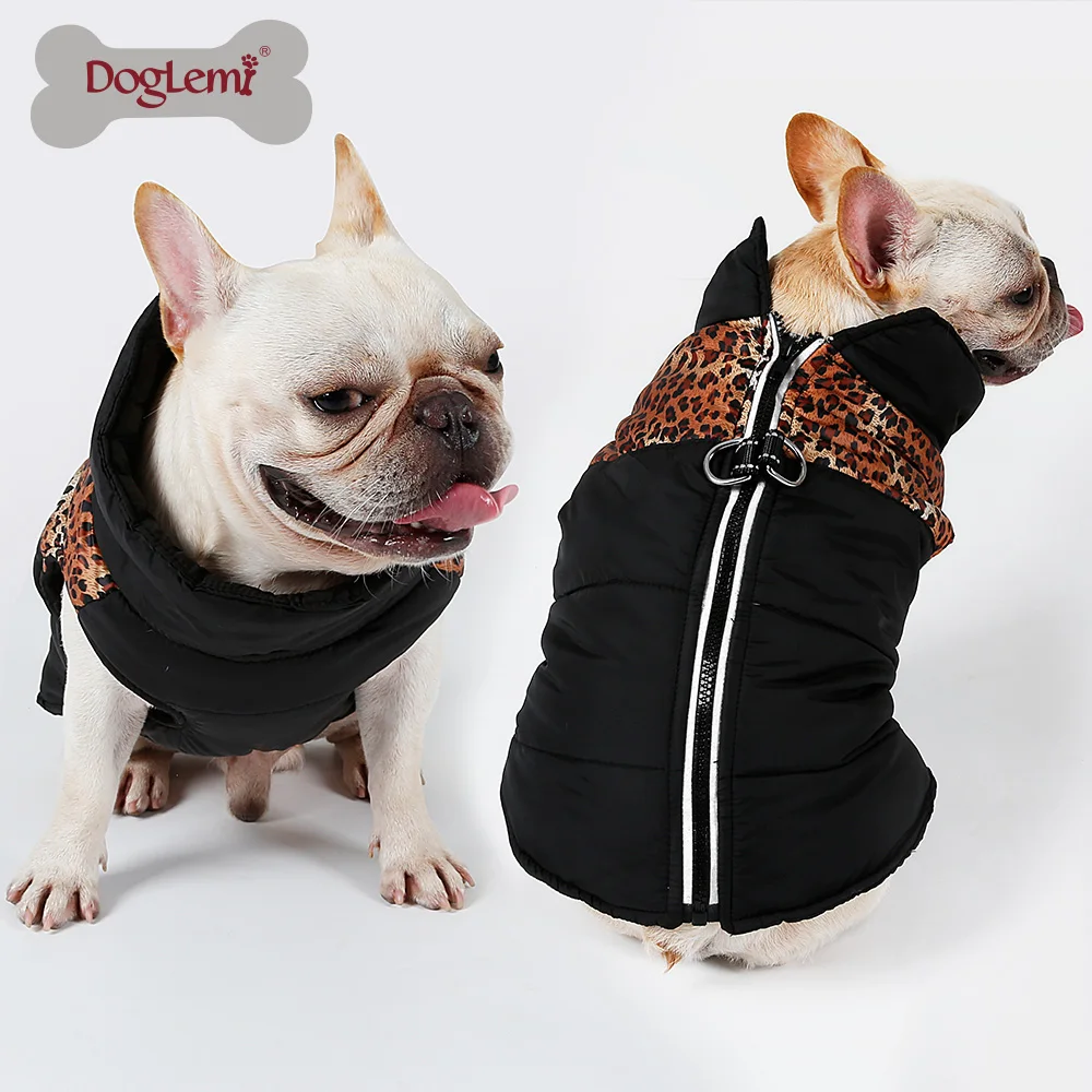 Reflective Zipper Dog Jacket Winter Pet Clothes Water Resistant Warm
