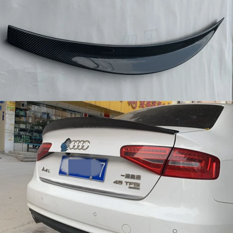 S4 HK Стиль углеродного волокна задний спойлер крыло для Audi A4 B8.5 S4 4 двери 2013