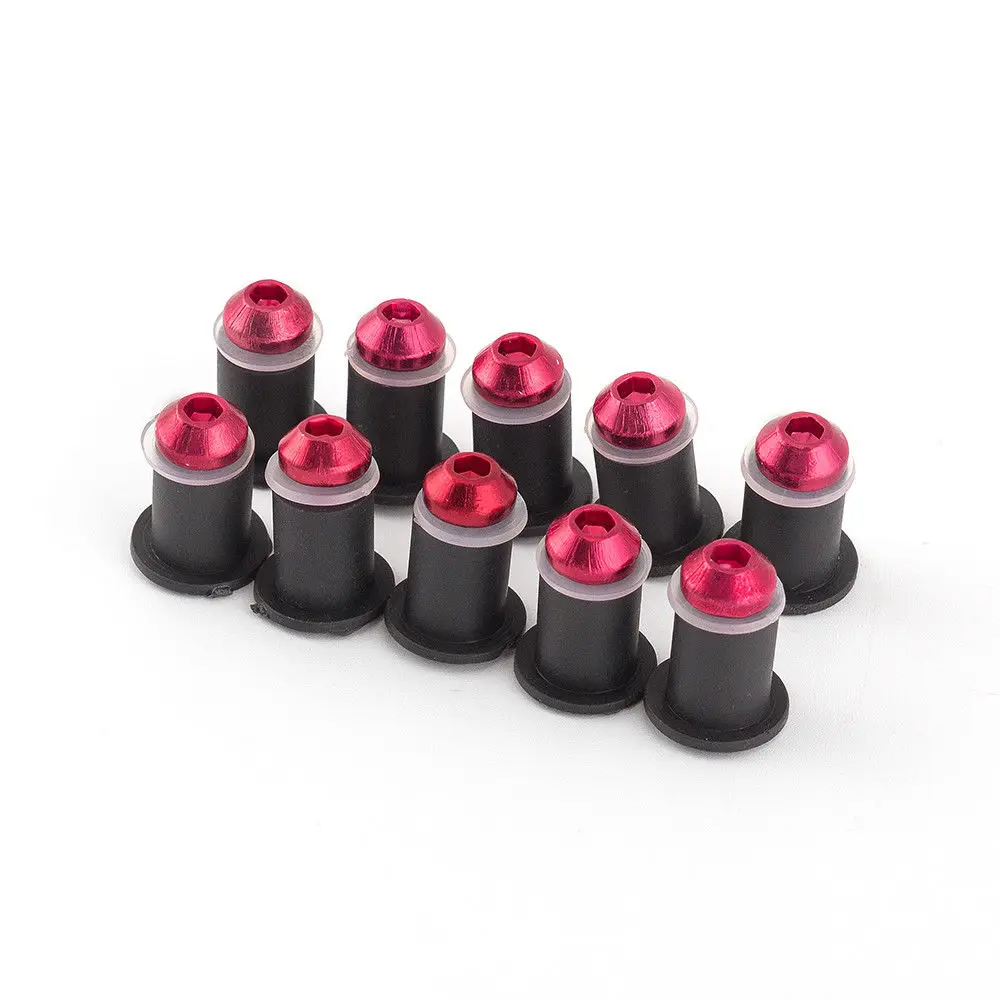 

Universal 10pcs Red M5 Windscreen Windshield Bolts Screw Kit For Honda Yamaha Kawasaki Suzuki Cafe Racer Old School