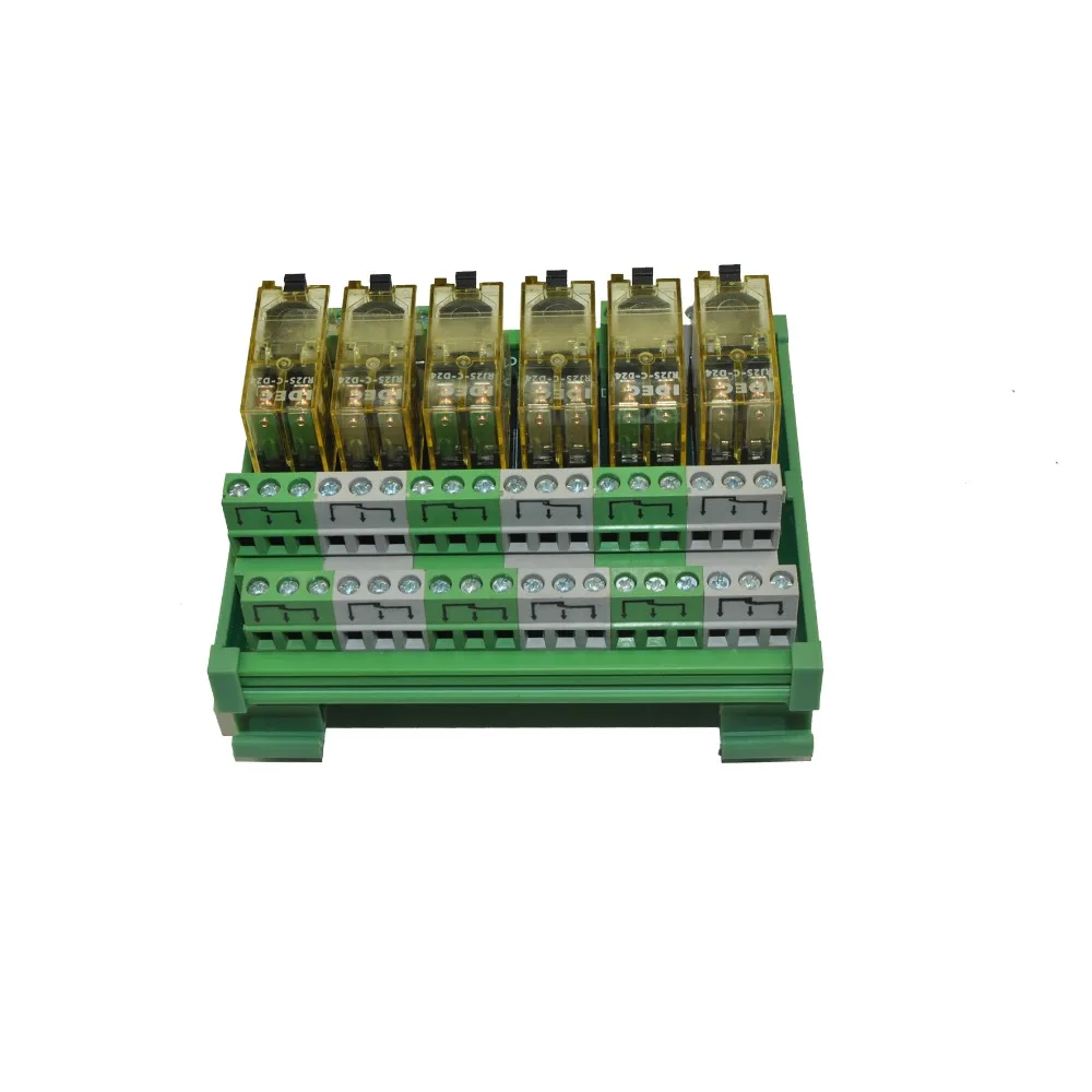

6 Channel DPDT DIN Rail Mount IDEC RJ2S Interface Relay Module