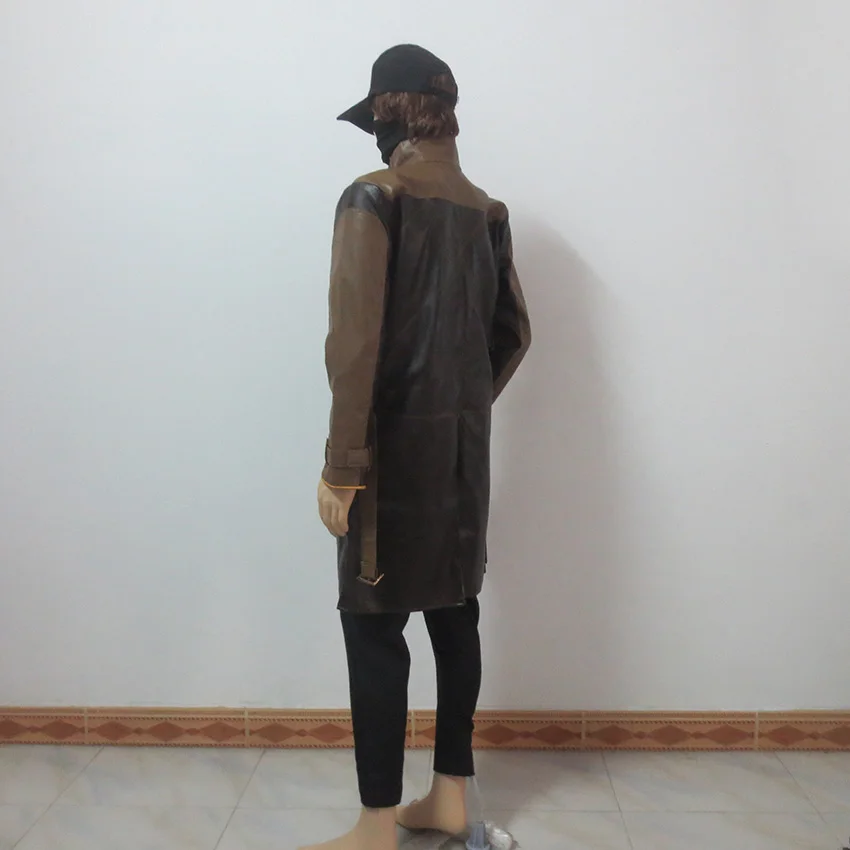 Часы собак Aiden Pearce косплей костюм пальто + брюки шляпа маска|aiden pearce|cosplay costumewatch dogs |