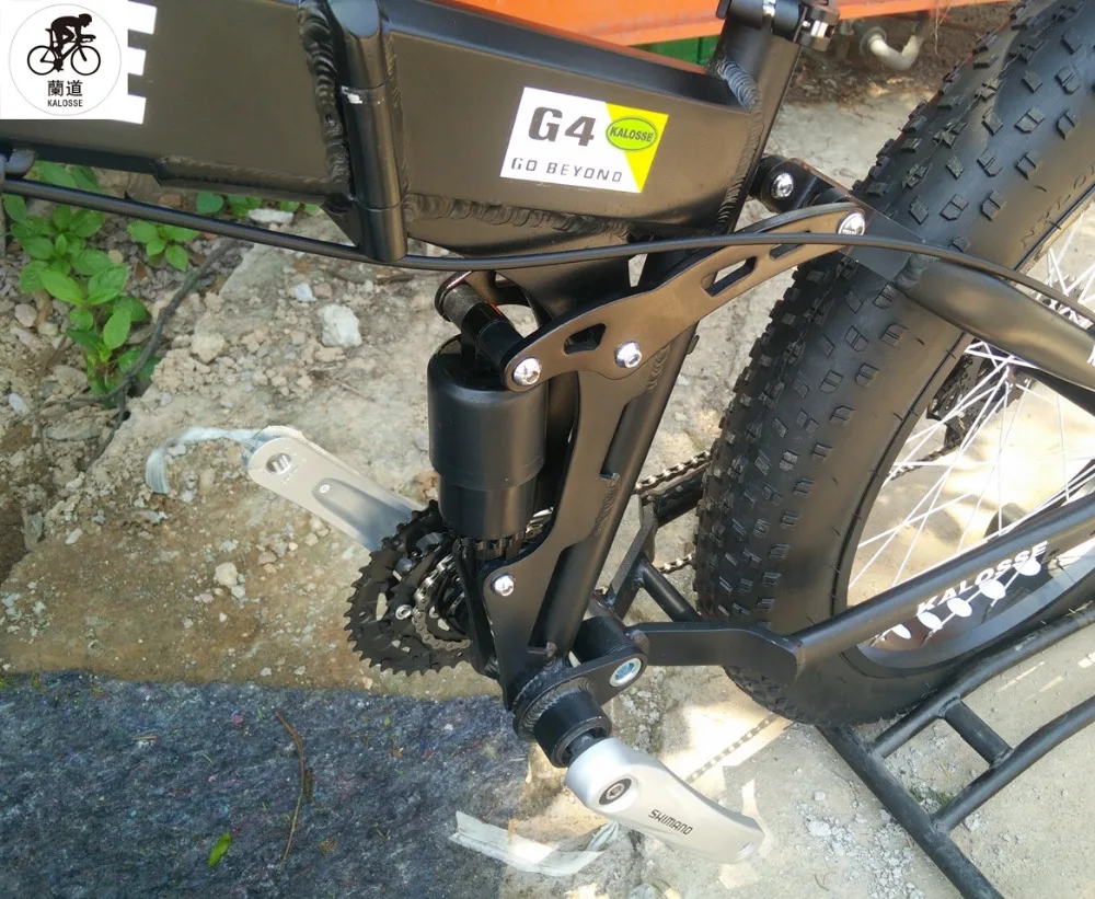 Flash Deal Kalosse Folding  DIY colors  Snow bike  26*4.0  tires Soft-tail mountain  bike   24/27/30 speed     tyre dirt bike 5