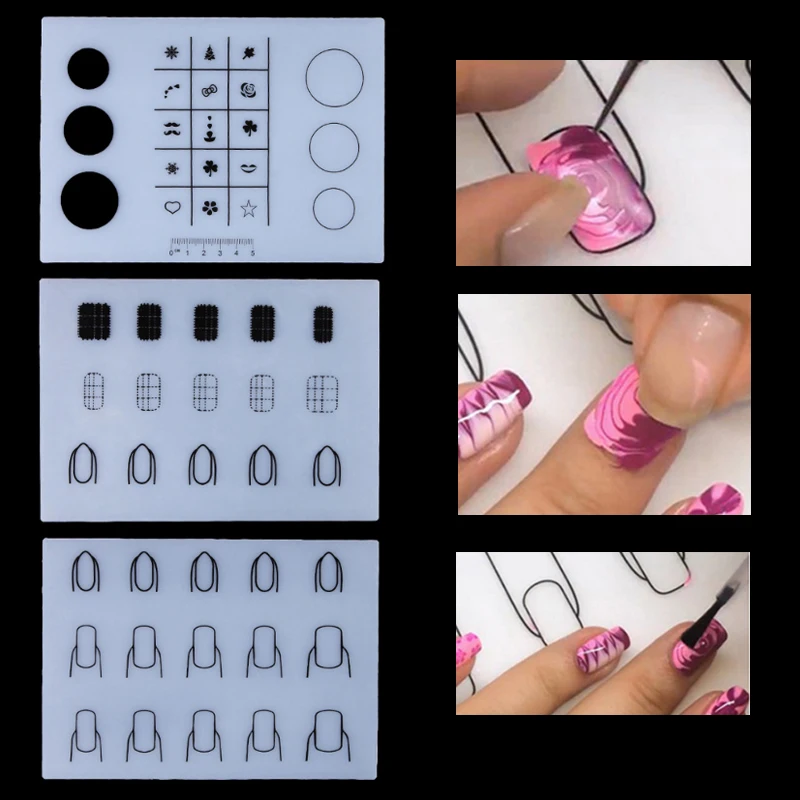 

New 1PC Nail Silicone Mat Transfer Table Tools Washable Nail Plate Stamping Beauty Nail Art