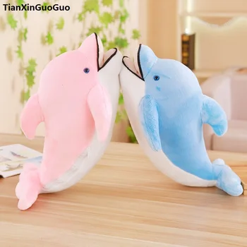 

large 60cm lovely cartoon dolphin plush toy soft doll throw pillow birthday gift s0399